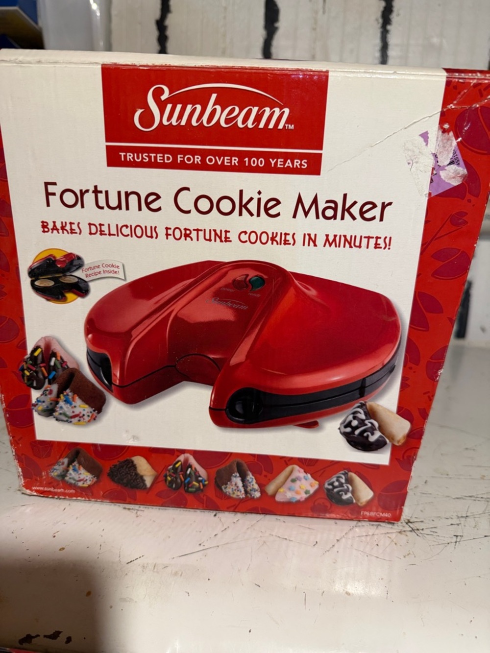 Sunbeam Red Electric Fortune Cookie Maker